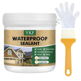 YKF Transparent Waterproof Sealant 16 Oz, Clear Water-Based Invisible Leak Repair Coating for Roofs, Walls, Bathroom, Shower, Ki