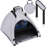 GliCraft Foldable Laptop Sun Shade and Water Resistant Tent Bag with Glare Shield, Shoulder Strap,for 13-16 inch screen laptops