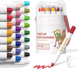 BLIXAR Twist for Toddlers 13, Silky Toddler Crayons, 24 PCS | NonToxic & Silky Crayon for Kids Ages 48, EasyGrip Washable, T