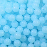 BERMRO 16mm Acrylic Beads 100pcs Blue Transparent Focal Bead Beadable Chunk Bubblegum Beads for DIY Crafting Necklace Bracelet J