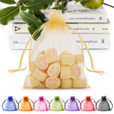 ANZNKU 100 Pack Organza Bags 3x4 Inch Small Gift Bags with Drawstring Party Favor Bags Packaging Bags Jewelry Bags Candy Bags fo