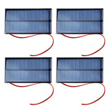 4 Pcs Mini Solar Panel,1W DC 6V Polysilicon Solar Cell Charger Module,with 30cm Cable,Small Photovoltaic Power Cells Charge,for