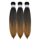 Honey Blonde Braiding Hair Pre Stretched 16Inch for Braids 1b/27# Synthetic Kids Braid in Hair Extension for Braiding
