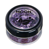 Biodegradable Eco Chunky Glitter by Moon Glitter - 100% Cosmetic Bio Glitter for Face, Body, Nails, Hair and Lips - 3g - Lavende