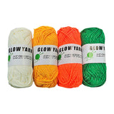 Calandis 4 Pieces Glow In The Dark Yarn Hand Knitting Luminous Yarn For Hats Birthday | Yarn | Needlecrafts & Yarn