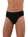 AIRCUTE Washable Urine Incontinence Underwear for Men, Reusable Cotton Absorbency Leakproof Protective Briefs 90ML (Black, Large