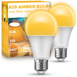 Sleep Light Bulb, Amber Light Bulbs for Sleep Therapy, Blue Light Blocking, 1900K Dim Light Bulbs 60W Equivalent, Mood Soothing