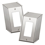 ENERLITES Decorator Switch or Outlet Metal Wall Plate, Stainless Steel 201, Corrosion Resistant, Size 1-Gang 4.50 x 2.76, 7731-P