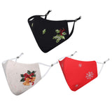 Masq By QOne 4 Layer, Reusable, With Ear Adjusters, AntiBacterial (Bfe>99%) Embroidered Cotton Cloth Face Mask Combo For Women