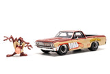 Jada Looney Tunes 1:24 1967 Chevy El Camino DieCast Car & 2.75inch Tasmanian Devil Figure, Toys for Kids and Adults