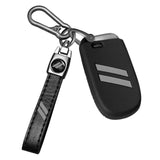YOSRTER Key Fob Cover with Keychain for Dodge Charger Durango Challenger Journey Dart Remote Control Key Fob Protect Shell Key H