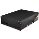KylinLucky 600D Heavy Duty Rectangular Table Cover 138 x 74 inches - Waterproof Outdoor Dining Set Protector for Patio Furniture