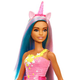 Barbie Dreamtopia Unicorn Fashion Doll With Blue & Purple Hair Wesring Removable Skirt & Accessories Including Pink Unicorn Head