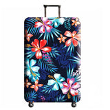 WUJIAONIAO Travel Luggage Cover Baggage Suitcase Cover Protector Skins 18-32 Inch (Flower, L (for 25-28 inch luggage))