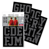 S.E.I 40 Pieces IronOn Letters: 3 Inch Sport IronOn Letters for Clothing, Flock Letters for Jerseys, Uniforms, & TShirts (Spo