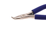 Aven 10309 Technik Stainless Steel Smooth Jaw Bent Nose Plier, 57/64 Jaw Length, 41/2 Overall Length