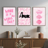 Artelly Aesthetic Baddie Girls Wall Painting Frames | Fashion Style Illustration Wall Art For Girls Bedroom Decor | Modern Room