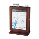 Safco Products 4236MH Customizable Wood Suggestion Box, Mahogany