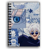 Zenithink Gojo Aesthetic Spiral Notebook, A5 Size, 120 Pages Unruled, 80 Gsm Paper With 350 Gsm Hard Cover, Wiro Binding For Sch