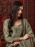Anni Designer Women'S Rayon Viscose Solid Straight Kurta With Pant & Dupatta (Raja Saab Green-Vks13_M_Green_Medium),Green,M,,,