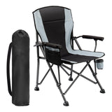 Oversized Folding Camping Chair for Adults, Supports 450 LBS Camping Chairs, Heavy Duty Camping Chair with Side Pockets, Foldabl