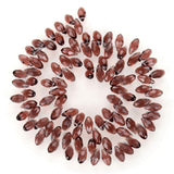 500pcs Czech 12mm Faceted Teardrop Briolette Crystal Glass Beads Pendant Drop Bulk Burgundy Red