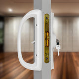 T-HAKEN Sliding Glass Door Handle Set with Mortise Lock 3-15/16 Screw Hole Spacing.