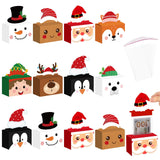 Kritkin 12 Pcs Christmas Money Box Pull Santa Cash Dispenser with Tree Gift Big 300 Transparent Bag Cash Box Elk Money Cake Kit