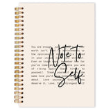 Qabliqo Note to Self Inspirational Spiral Notebooks, Motivational Quote Journals for Writing, Positive Affirmation Journal for W