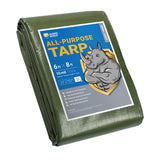 GUARD SHIELD Heavy Duty Tarp 6x8 Feet Green Multi Purpose Thick Waterproof Poly Tarp Cover 10mil