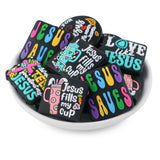 Lovyomi 6PCS Jesus Silicone Focal Beads for Pens, Character Silicone Beads for Lanyard Making DIY Handicraft