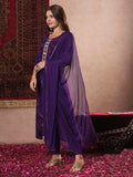Anni Designer Women'S Cotton Blend Straight Printed Kurta With Pant & Dupatta (Manini Begani-Vks01_Xl_Begani_X-Large),Begani,XL,,,