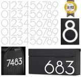 2 inch Reflective Mailbox Numbers Sticker (0-9, 5 Sets) Modern Number Vinyl Waterproof Number Self Adhesive Sticker for Signs, D