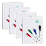 U Brands Contempo Magnetic Dry Erase Board White Board Bundle, 8.5 x 11, White Modern Frame, Includes 4 Boards, 16 Markers and 4