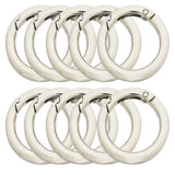 Bytiyar 10 pcs 2 inch (50 mm) Big Round Carabiners Clips Metal Trigger Spring O Rings Snap Hooks DIY Charms Accessory for Keycha