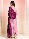 Gosriki Women'S Rayon Viscose Solid Anarkali Kurta With Pant & Dupatta (Kuspari Lavender-Vks03-Gs_Xl_Lavender_X-Large),LAVENDER,,B0DT76D5L1