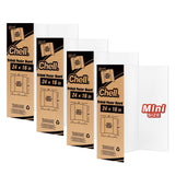 Chell Mini Size Trifold Poster Board, 16 x 24, Small Corrugated Project Boards, White, 4 Pack