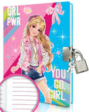 Girls Diary with Lock for Kids, 7x5.25 Inches 160 Lined Pages Secret Pink Girly Notebook for Girls Journal with Lock for Kids Pr