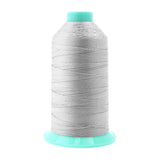 Mandala Crafts Size 138 420D T135 Bonded Nylon Thread - Silver 1250 YDs Tex 135 Heavy Duty Sewing Threads for Leather, Jeans, We