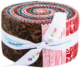 Expressions Batiks Poppy Seeds Rolie Polie 40 2.5-inch Strips Jelly Roll Riley Blake RP-23595-40