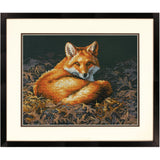 Dimensions Sunlit Fox Counted Cross Stitch Kit, 14 Count Black Aida, 14 x 11