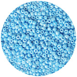 Bala&Fillic Opaque Light Blue Pearl Color 4mm Seed Beads About 1200pcs/100Grams in Bag, 6/0 Glass Craft Beads for Making Bracele
