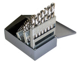 Chicago Latrobe 69900 157 Series HighSpeed Steel Short Length Drill Bit Set with Metal Case 118 Degree Conventional Point, In