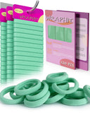 120pc Hair Ties No Damage Snag Free for Thick Hair, Seamless No Pull Elastic Ponytail Holders for Women Girls(Green)