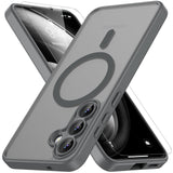 Vansdon for Samsung Galaxy S25 FE Case, Compatible with MagSafe, Magnetic Translucent Matte Slim Protective Cover with 1 Screen