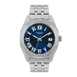 Timex Analog Watch For Men With Blue Dial & Silver Stainless Steel Bracelet Band - Water Resistant Men'S Wrist Watches -Tweg296S