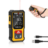 PREXISO Mini Laser Measurement Tool, 135Ft Rechargeable Laser Distance Meter Ft/Ft+in/in/M Unit, Laser Measure with High Accurac