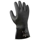 SHOWA 6780 Neoprene Chemical Resistant Safety Glove with Cotton Liner and Rough Grip, Food Safe, 12 Length, Large (12 Pair)