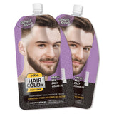 Edbe Hair Color Easy Comb Darkest Brown (2 Pack) - Grey Hair Mustache And Beard Coloring For Men With One Application Kit -Like New