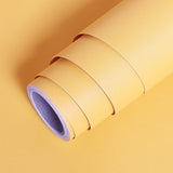 LACHEERY Matte Yellow Peel and Stick Modern Wallpaper for Bedroom Bathroom Living Room Walls Removable Wallpaper Solid Color Tex